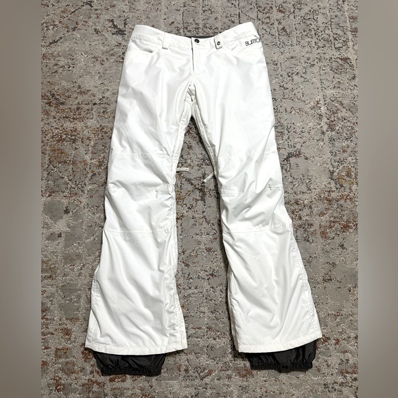BURTON Society Snowboard Dryride white Snowpants size Medium - Picture 1 of 12